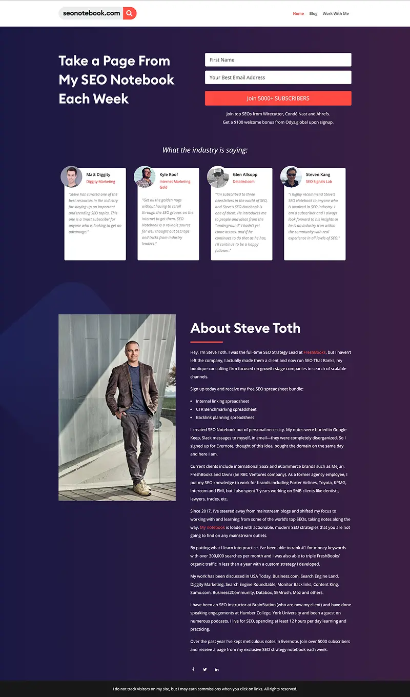 SEO Notebook — before